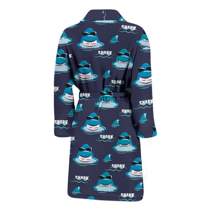 Shark Print Design LKS309 Men Bathrobe