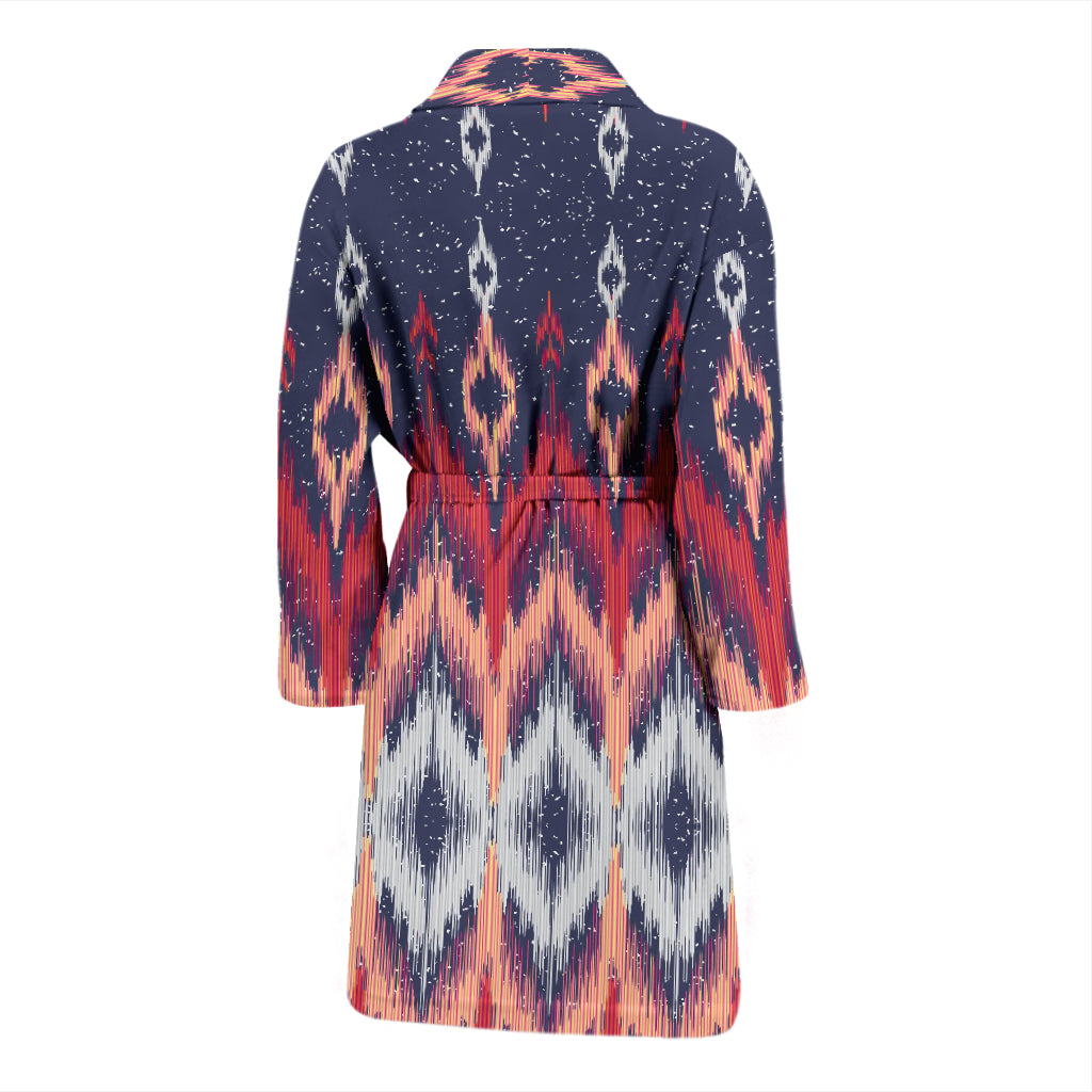 Ikat Print Design LKS401 Men Bathrobe