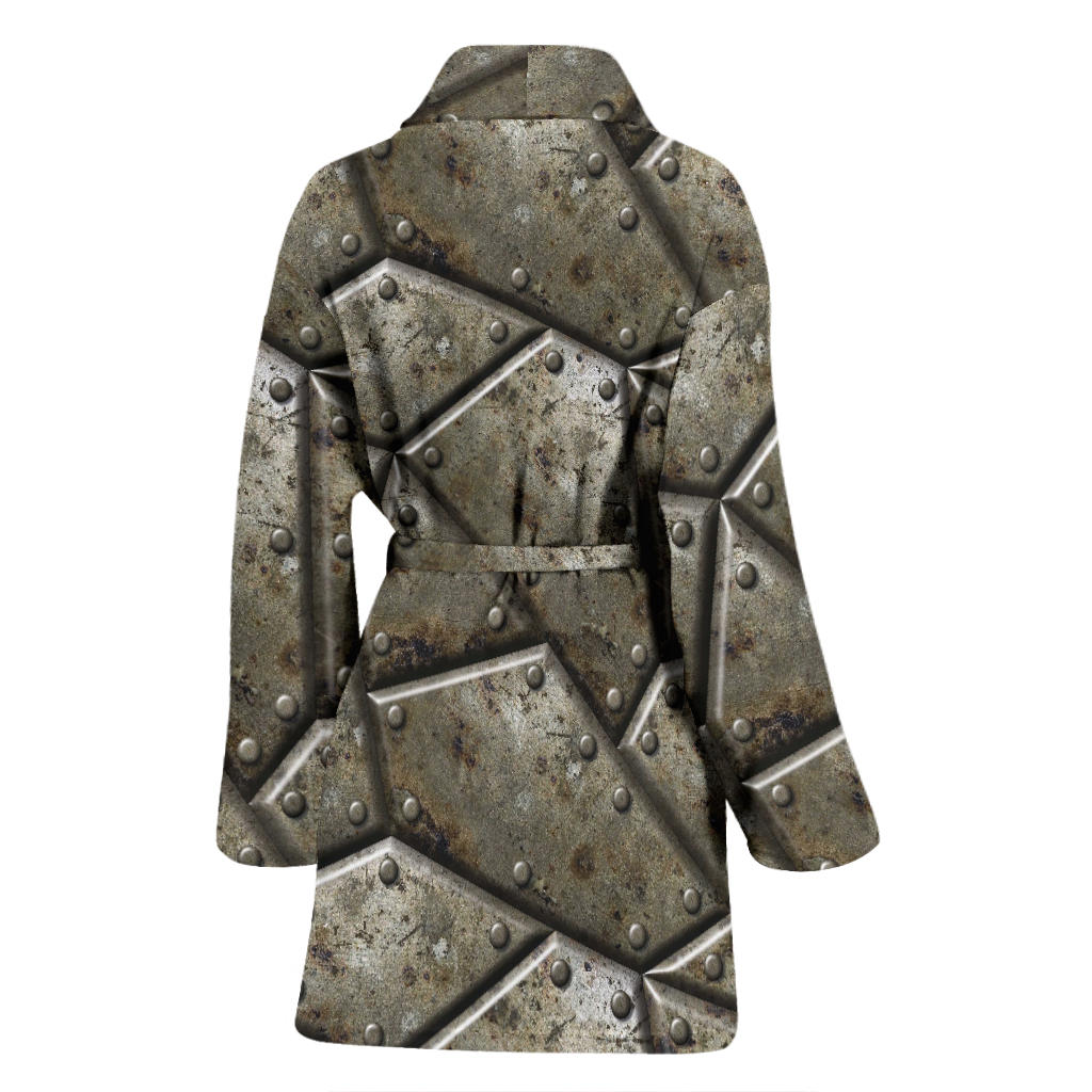 Armor Pattern Print Design 01 Women Bathrobe