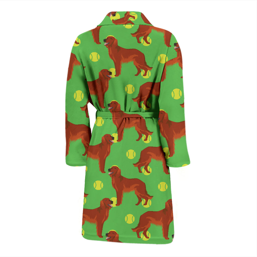 Setters Irish Print Design LKS302 Men Bathrobe