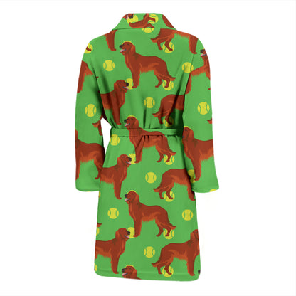 Setters Irish Print Design LKS302 Men Bathrobe