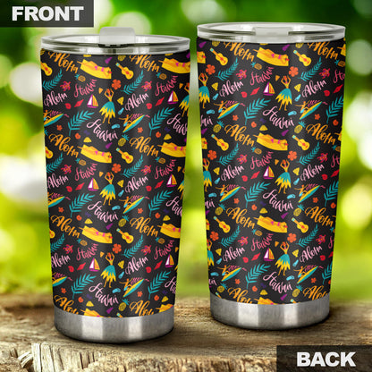 Aloha Hawaii Summer Design Themed Print Tumbler