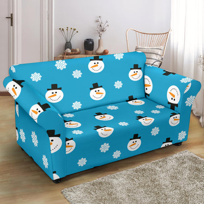 Snowman Print Design LKS303 Loveseat Couch Slipcover