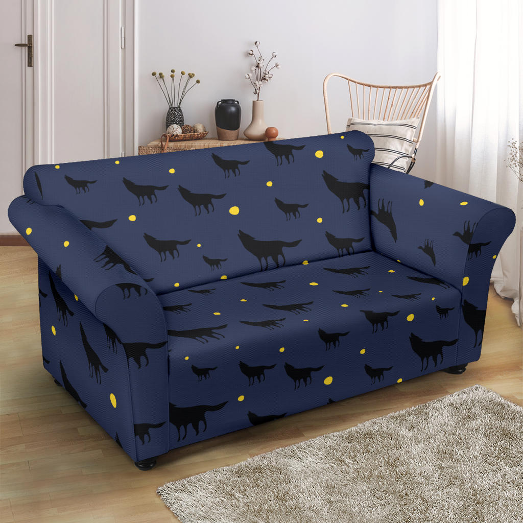 Wolf Print Design LKS301 Loveseat Couch Slipcover