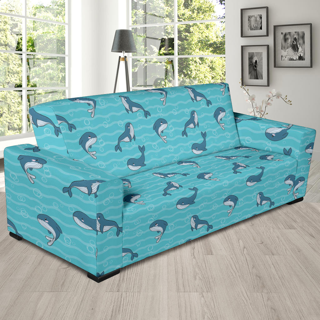 Whale Print Design LKS303 Sofa Slipcover