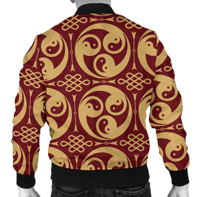 Yin Yang Style Pattern Design Print Men Bomber Jacket