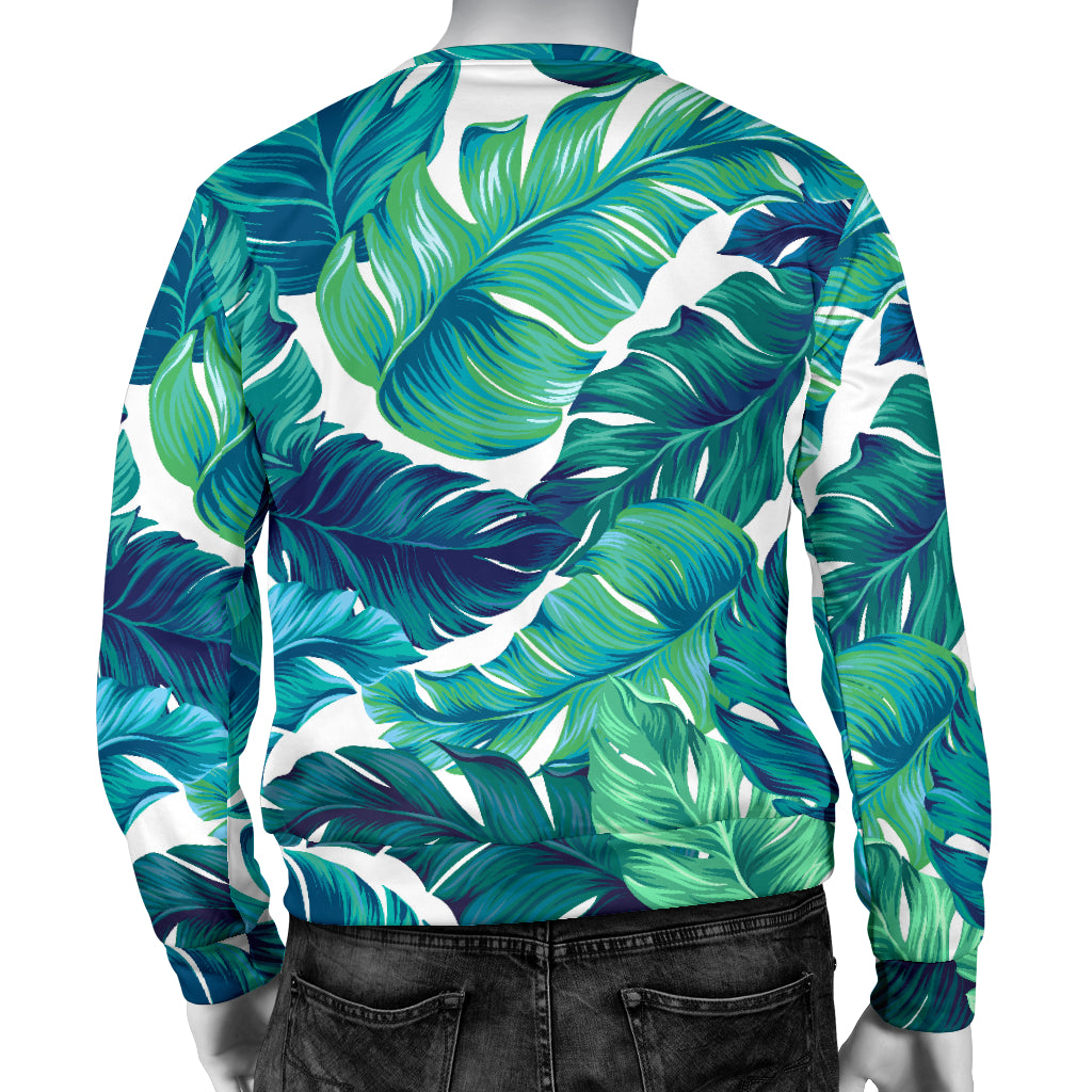 Brightness Tropical Palm Leaves Men Long Sleeve Sweatshirt