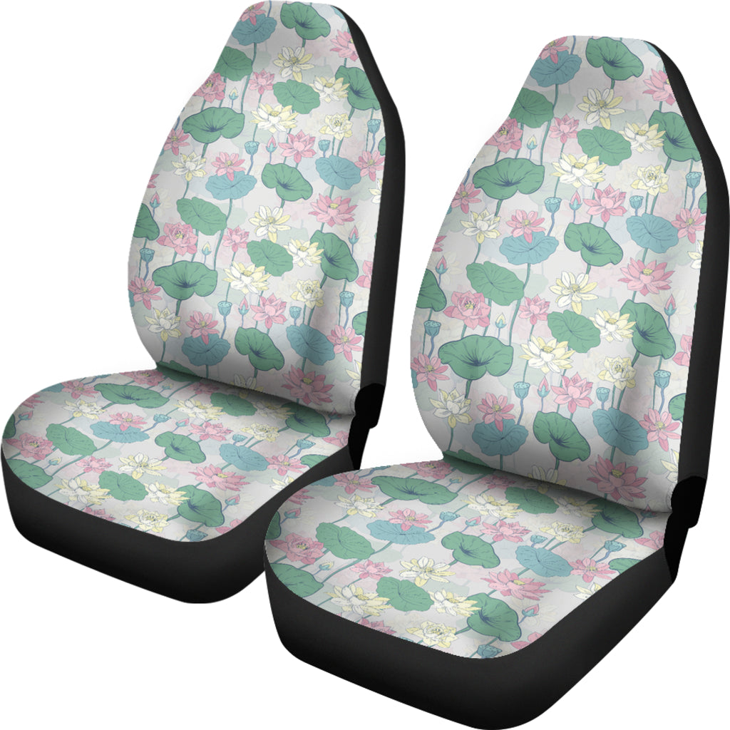 Water Lily Print Design LKS305 Car Seat Covers