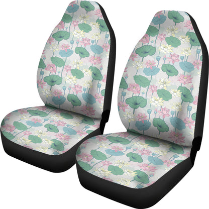Water Lily Print Design LKS305 Car Seat Covers