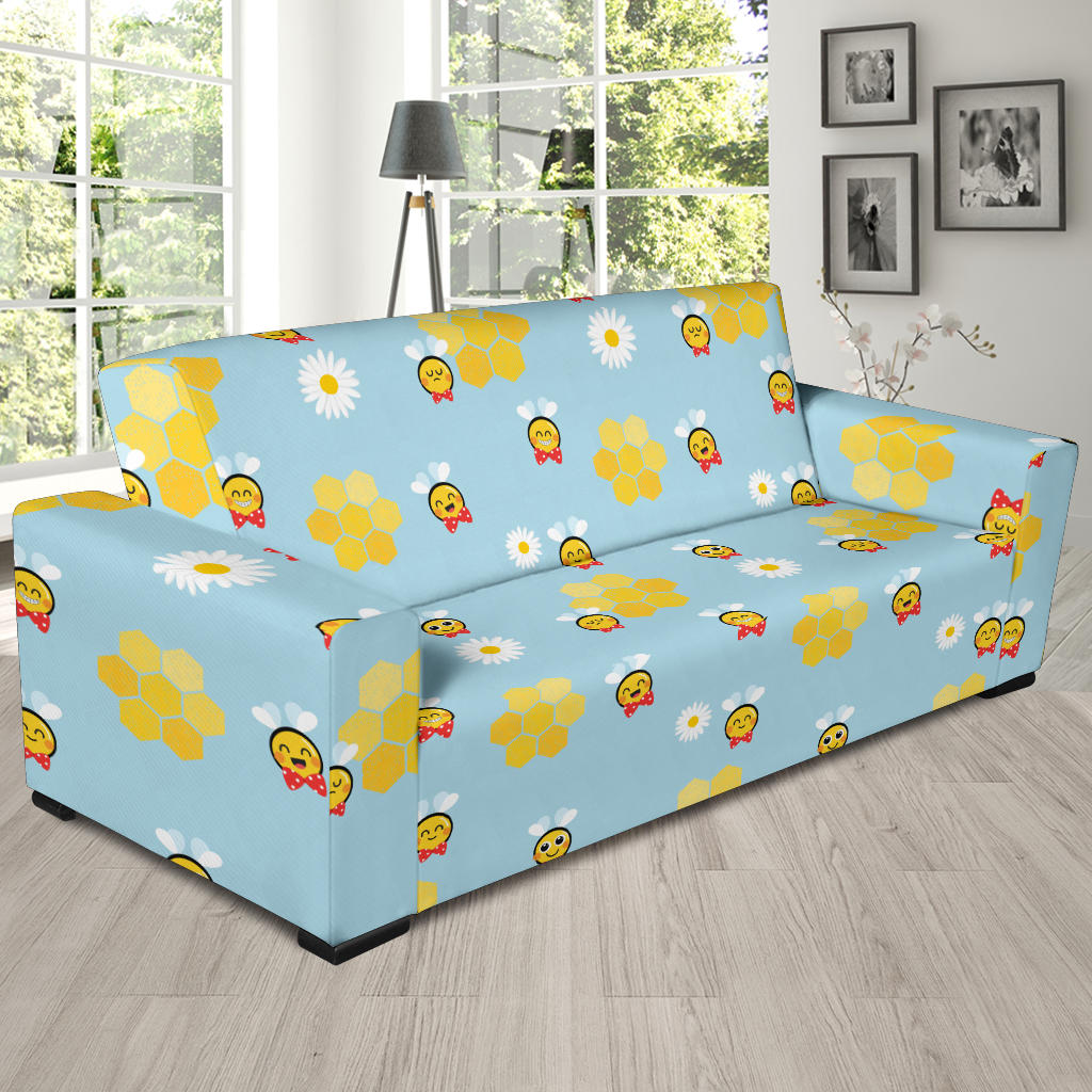 Bee Cute Print Design LKS304 Sofa Slipcover