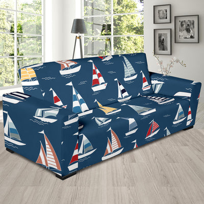 Sailing Ships Pattern Print Design A04 Sofa Slipcover