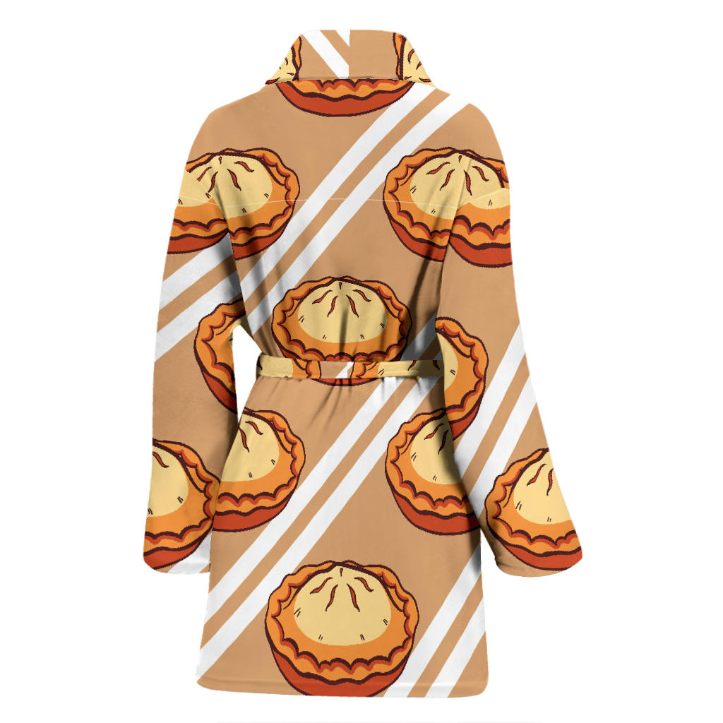 Pie Pattern Print Design A02 Women Bathrobe