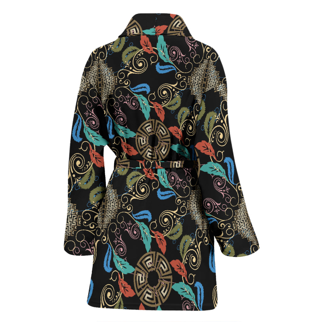Ancient Greek Print Design LKS308 Women Bathrobe