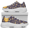 Celestial Gold Sun Face Chunky Sneakers