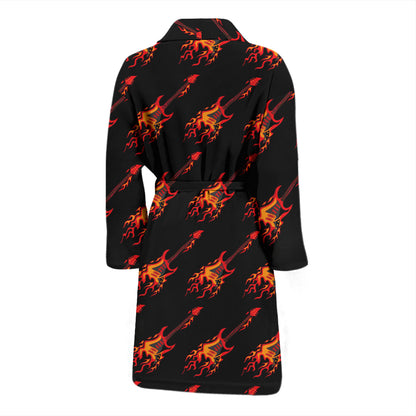 Electric Guitar Print Design LKS406 Men Bathrobe