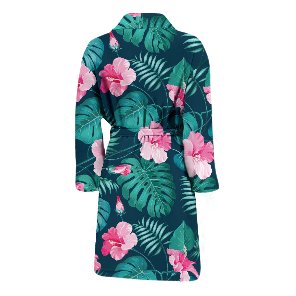 Summer Floral Print Design LKS301 Men Bathrobe