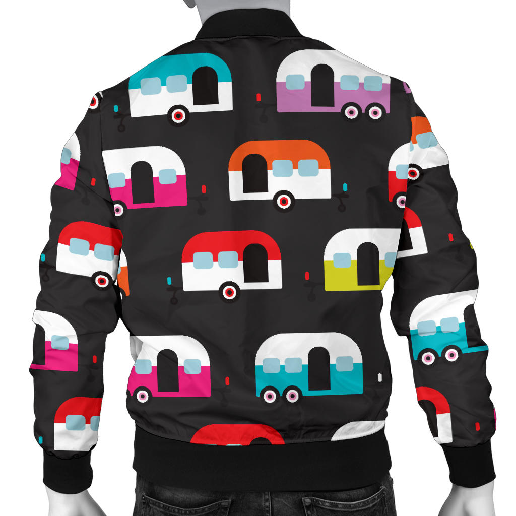 Camper Caravan Pattern Men Bomber Jacket