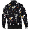 Skeleton Dance Print Men Bomber Jacket