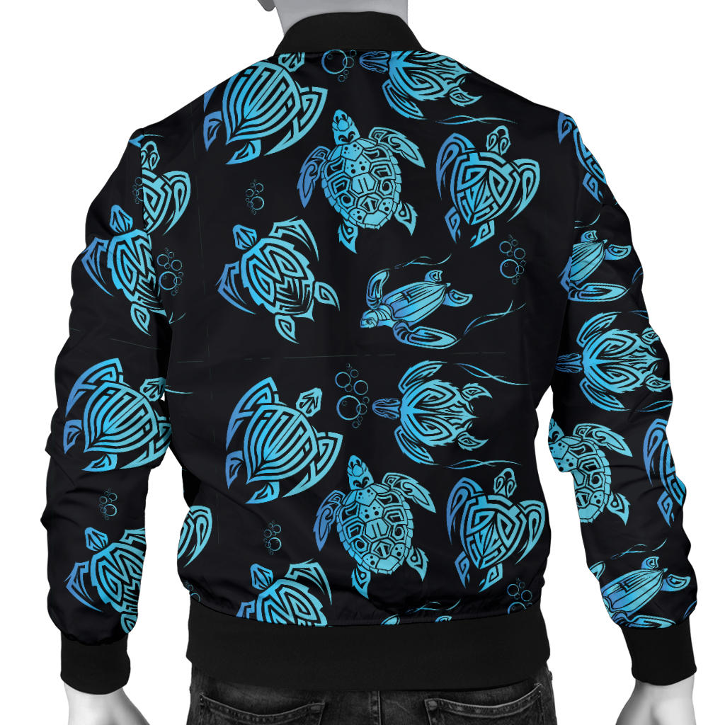 Tribal Turtle Polynesian Themed Design Men Bomber Jacket