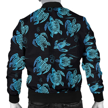 Tribal Turtle Polynesian Themed Design Men Bomber Jacket