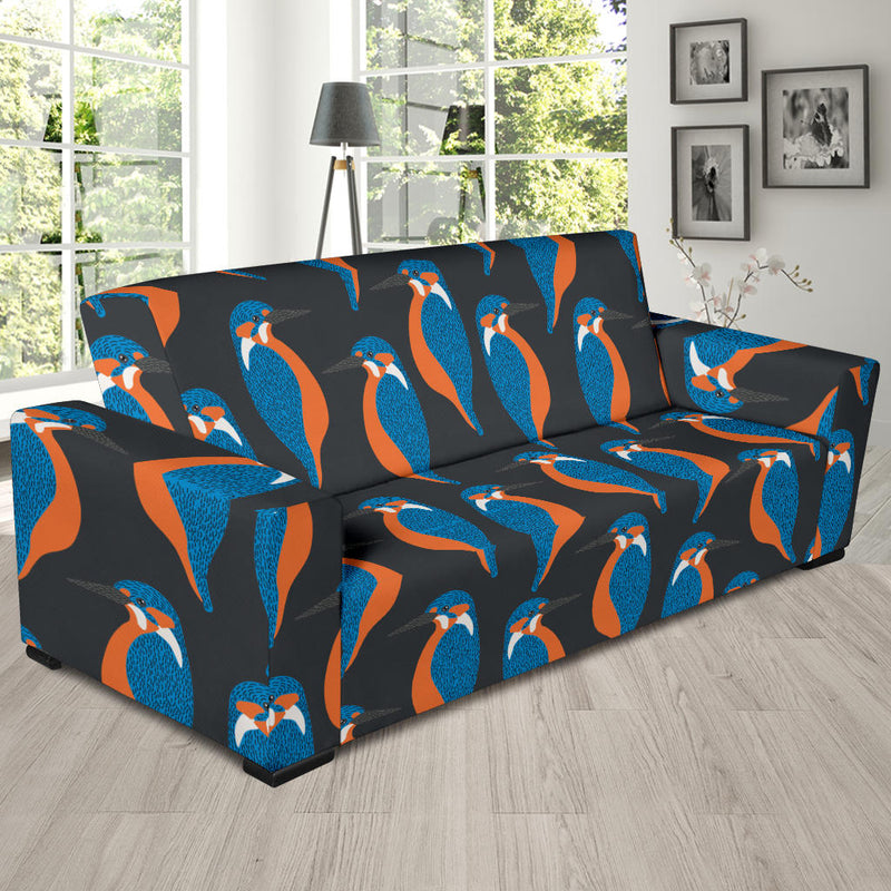 Kingfisher Pattern Print Design 03 Sofa Slipcover