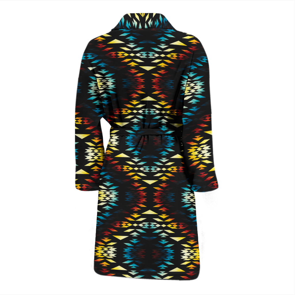 Tribal Pattern Print Design LKS309 Men Bathrobe
