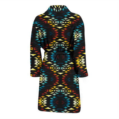 Tribal Pattern Print Design LKS309 Men Bathrobe