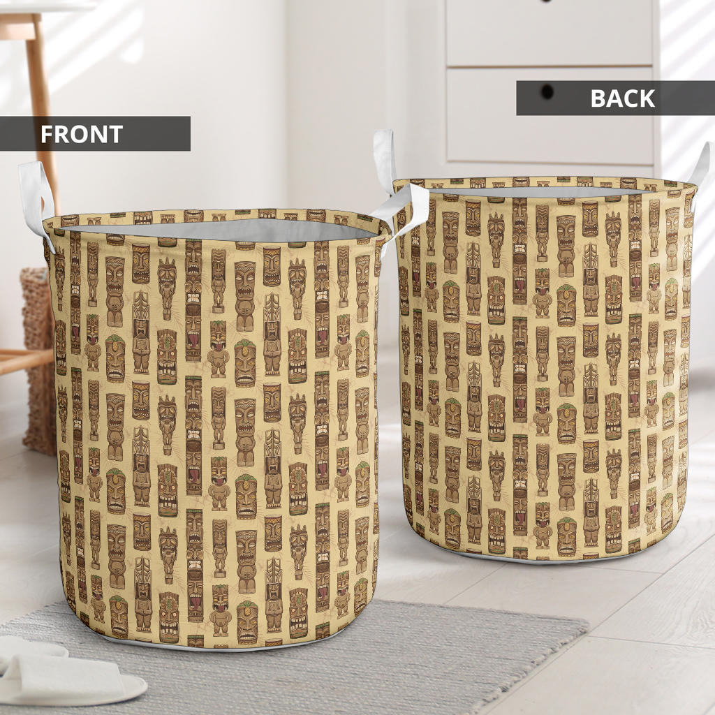 Totem Tiki Style Themed Design Laundry Basket