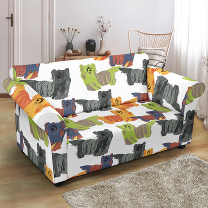 Skye Terriers Print Design LKS301 Loveseat Couch Slipcover