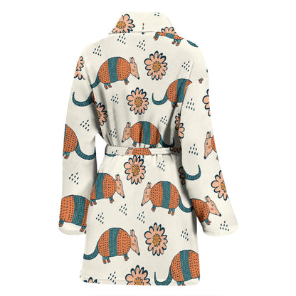 Armadillo Pattern Print Design 02 Women Bathrobe