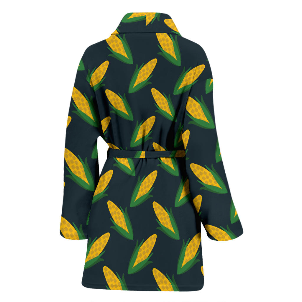 Corn Pattern Print Design 02 Women Bathrobe
