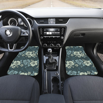Flower Hawaiian Hibiscus Style Print Pattern Car Floor Mats Front Back