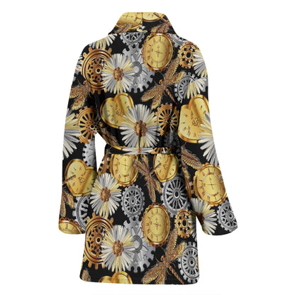 Steampunk Dragonfly Print Design LKS302 Women Bathrobe