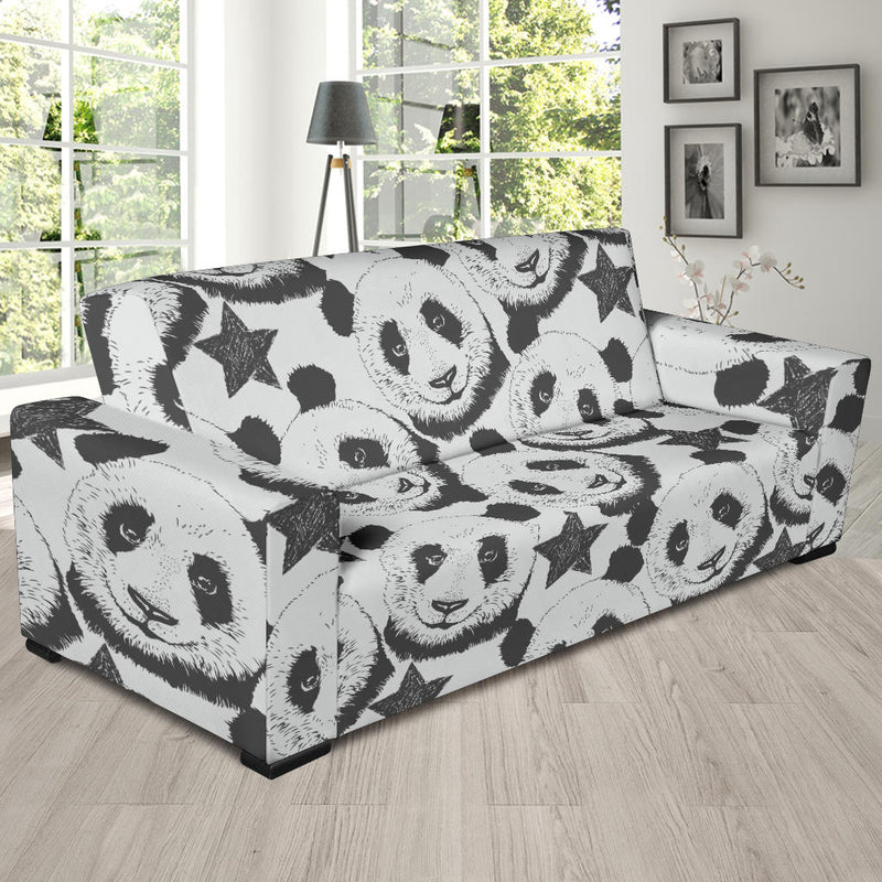 Panda Pattern Print Design A02 Sofa Slipcover