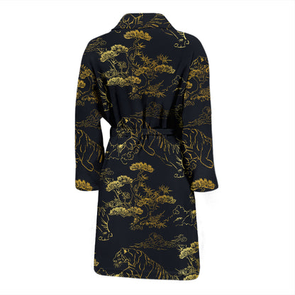 Tiger Japan Style Print Design LKS305 Men Bathrobe