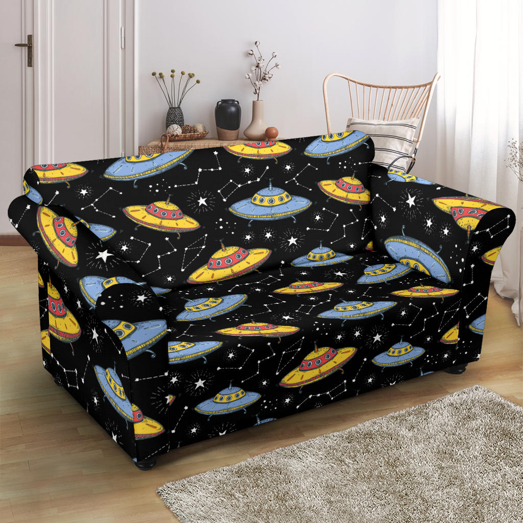 UFO Print Design LKS307 Loveseat Couch Slipcover