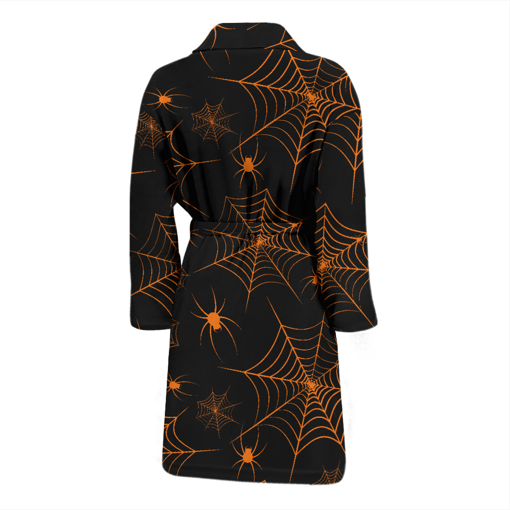Spider Web Print Design LKS306 Men Bathrobe