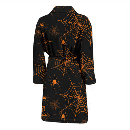 Spider Web Print Design LKS306 Men Bathrobe