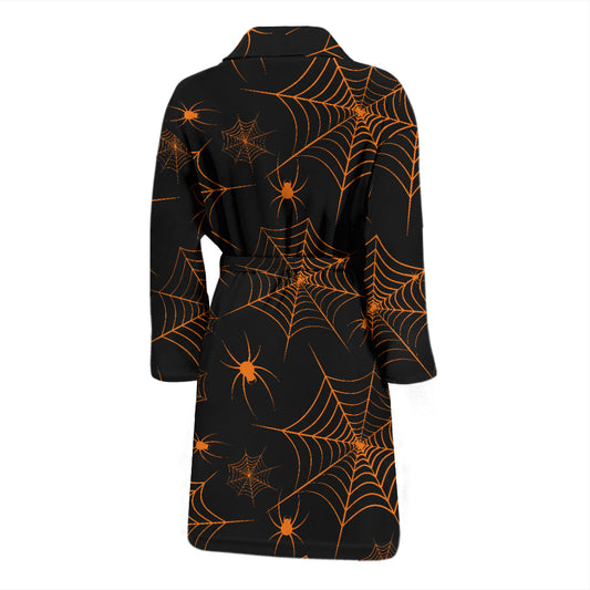 Spider Web Print Design LKS306 Men Bathrobe