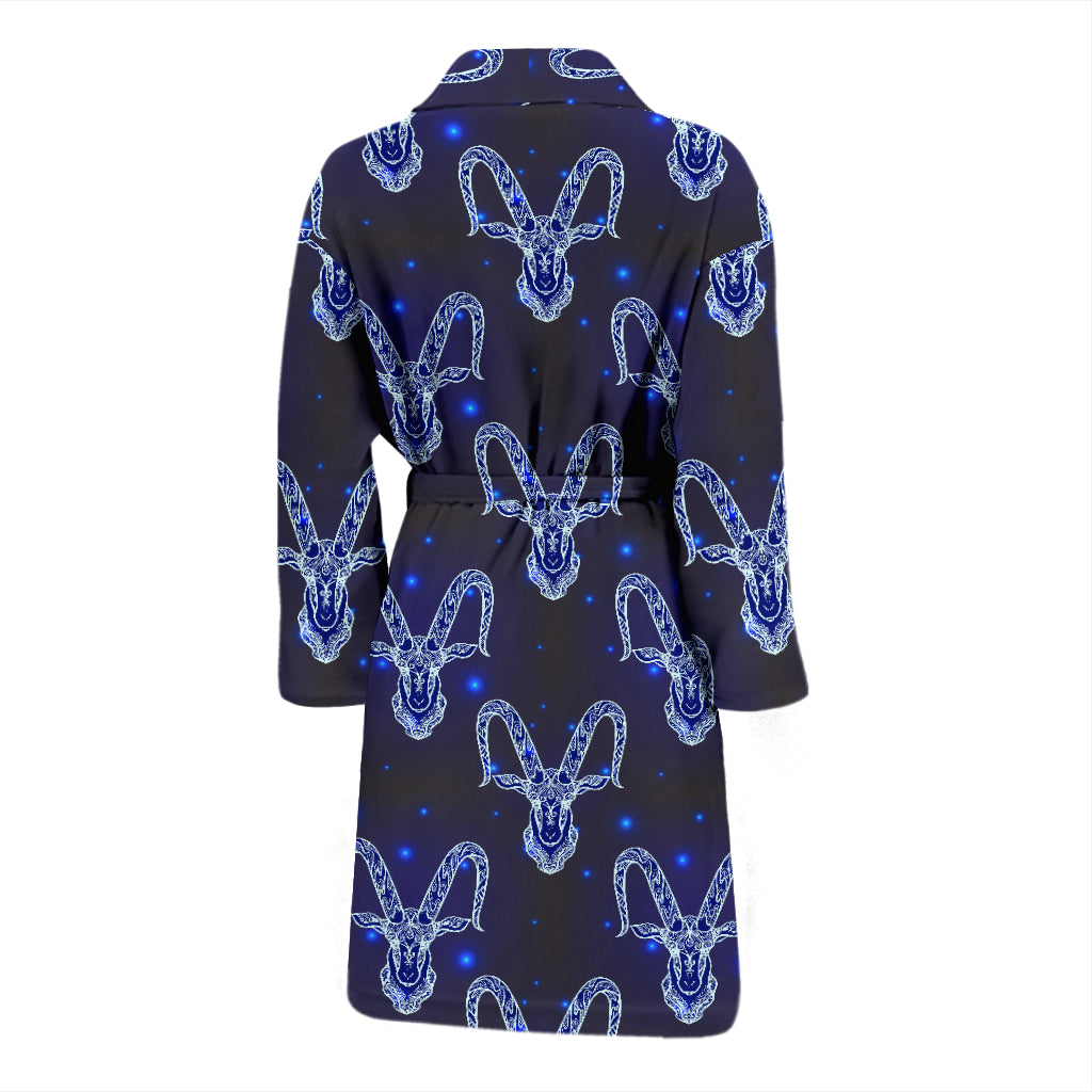 Goat Print Design LKS401 Men Bathrobe