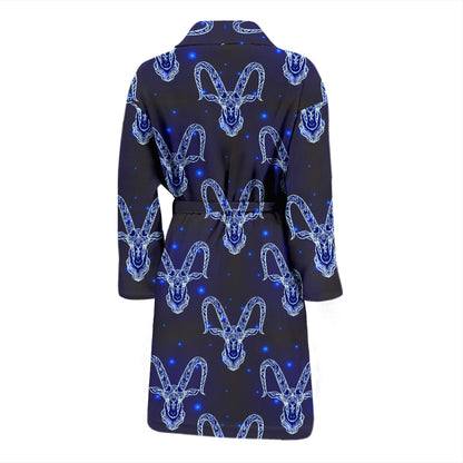 Goat Print Design LKS401 Men Bathrobe
