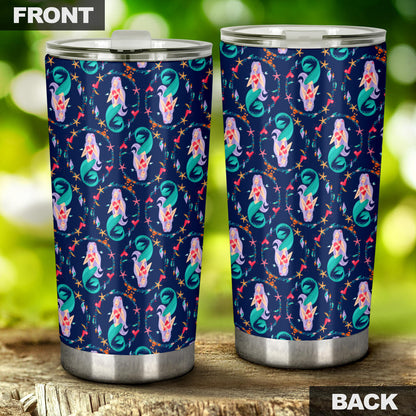 Mermaid Girl Cute Design Print Tumbler