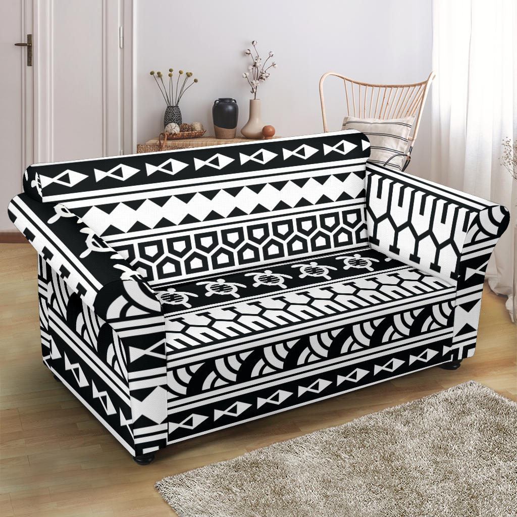 Samoan Pattern Print Design LKS303 Loveseat Couch Slipcover