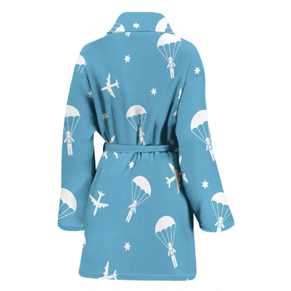 Skydiver Print Design LKS303 Women Bathrobe