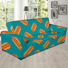 Hot Dog Pattern Print Design 03 Sofa Slipcover