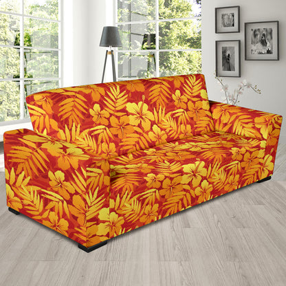 Hibiscus Summer Print Design LKS302 Sofa Slipcover