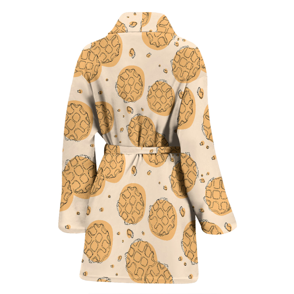 Waffle Print Design LKS303 Women Bathrobe