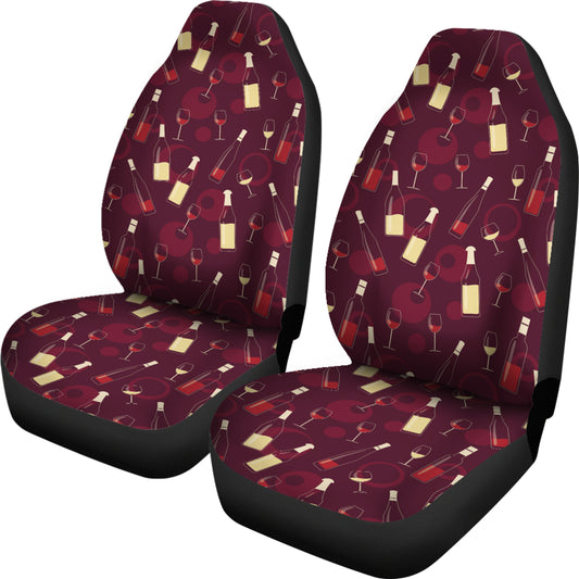 Wine Themed Print Design LKS302 Car Seat Covers