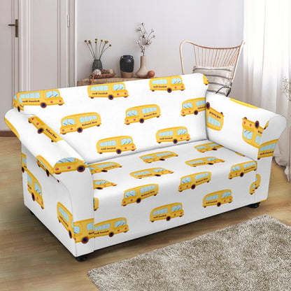 School Bus Print Design LKS306 Loveseat Couch Slipcover