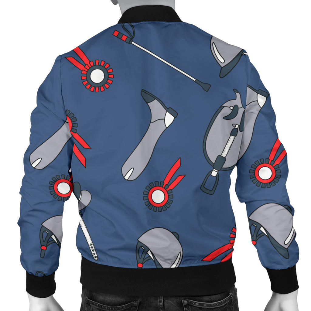 Equestrian Equipment Background Men Bomber Jacket